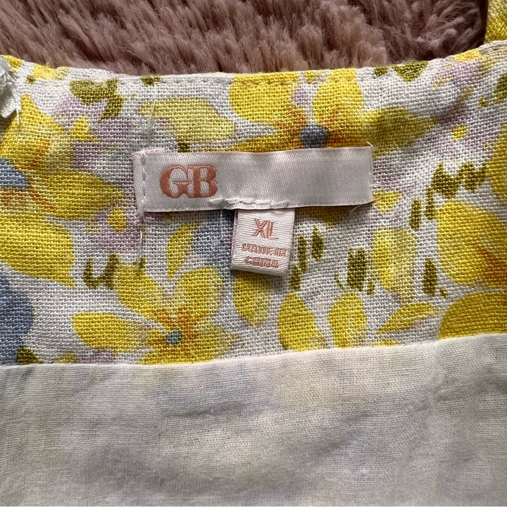 GB Gianni Bini Ruffled Floral Dress Cottage Preppy Coquette Summer Beach Size XL - Picture 2 of 9